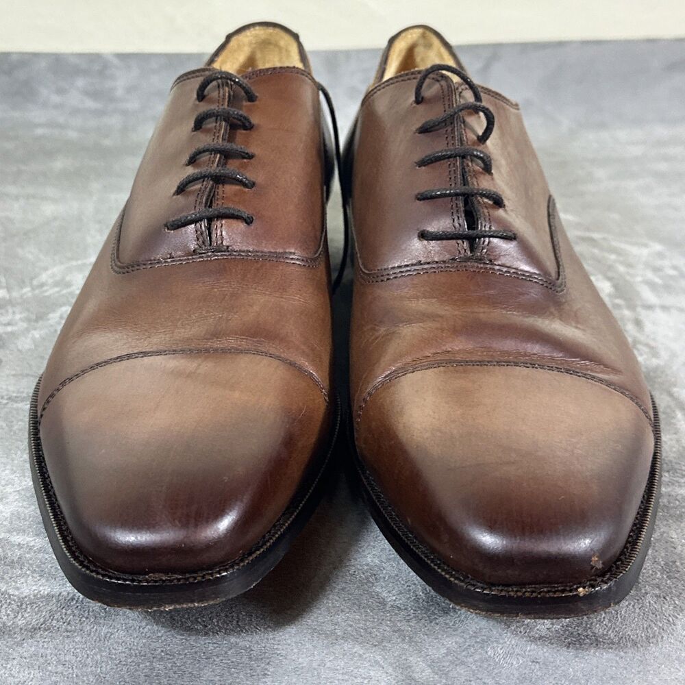 Suitsupply Men’s Dress Shoes 44.5 Cap Toe Cognac 11.5 M Oxford Fine Luxury